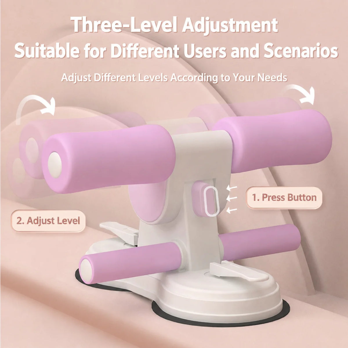Dual Suction Sit Up Assistant - Abdominal Trainer for Home Fitness