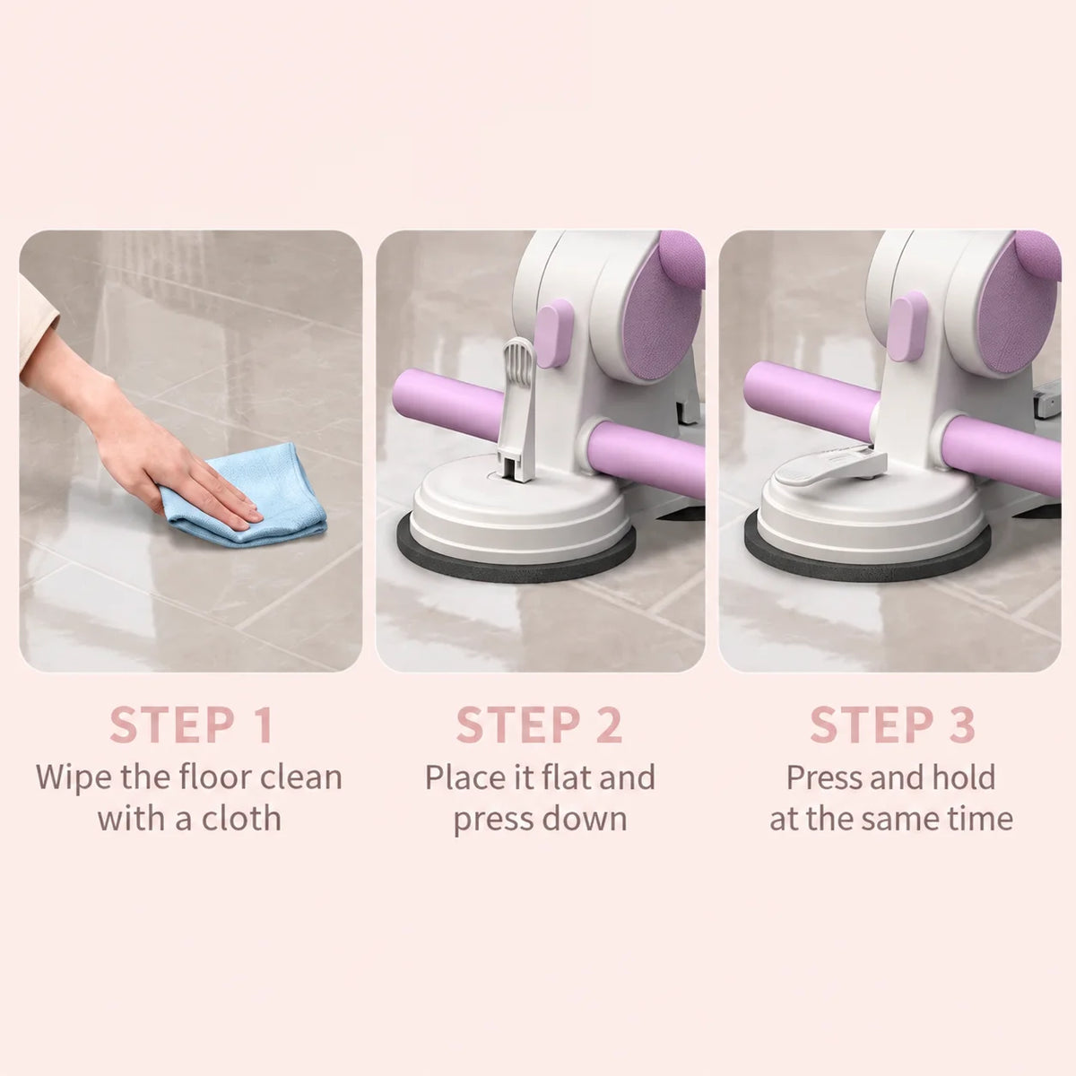 Dual Suction Sit Up Assistant - Abdominal Trainer for Home Fitness