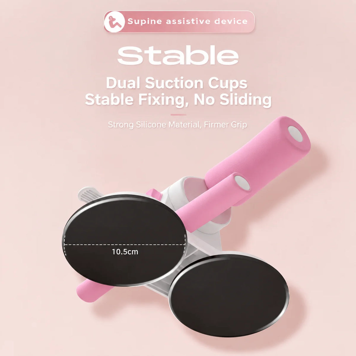 Dual Suction Sit Up Assistant - Abdominal Trainer for Home Fitness