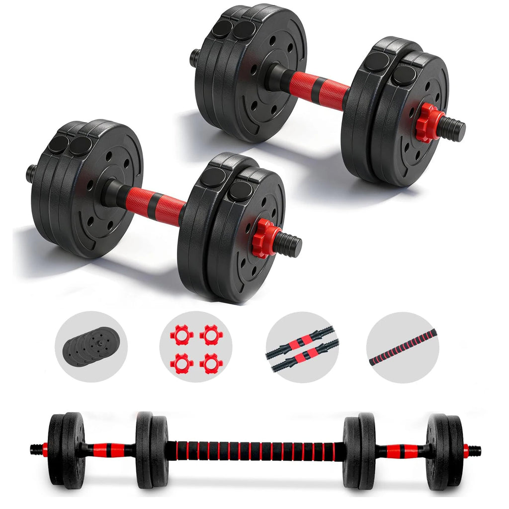 22 lb Adjustable Dumbbell & Barbell Set – Home Strength Training