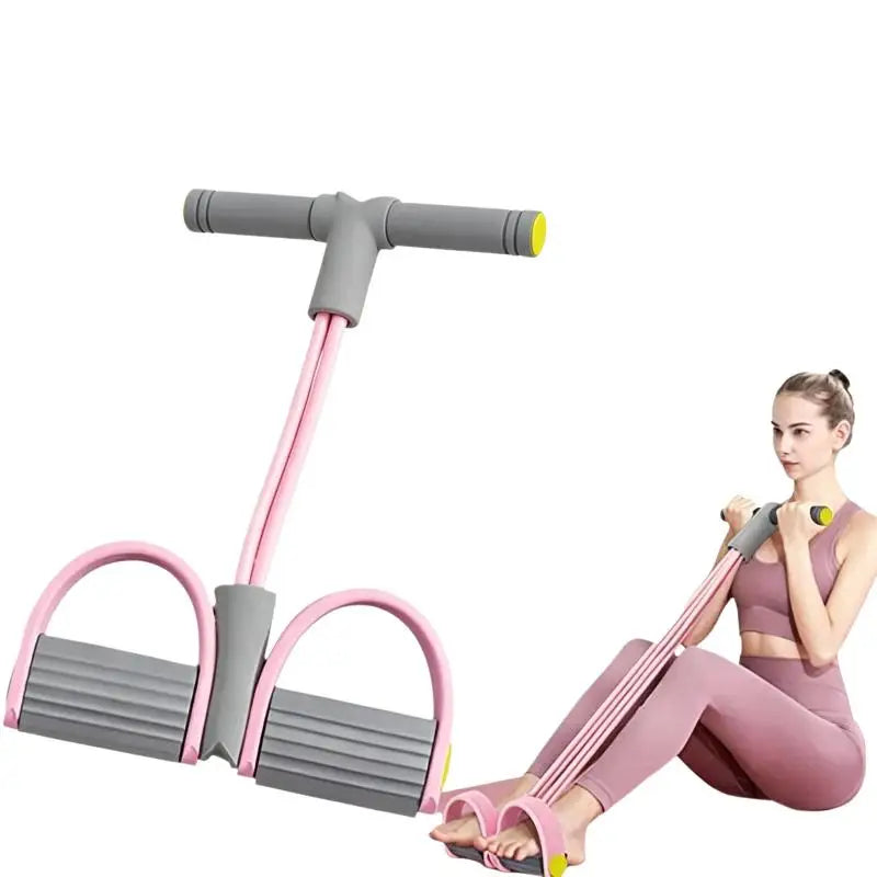 4-Tube Resistance Bands Yoga Pedal Puller for Fitness & Physical Therapy
