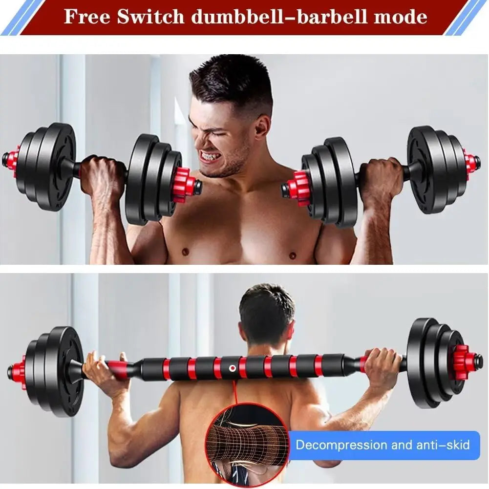 22 lb Adjustable Dumbbell & Barbell Set – Home Strength Training