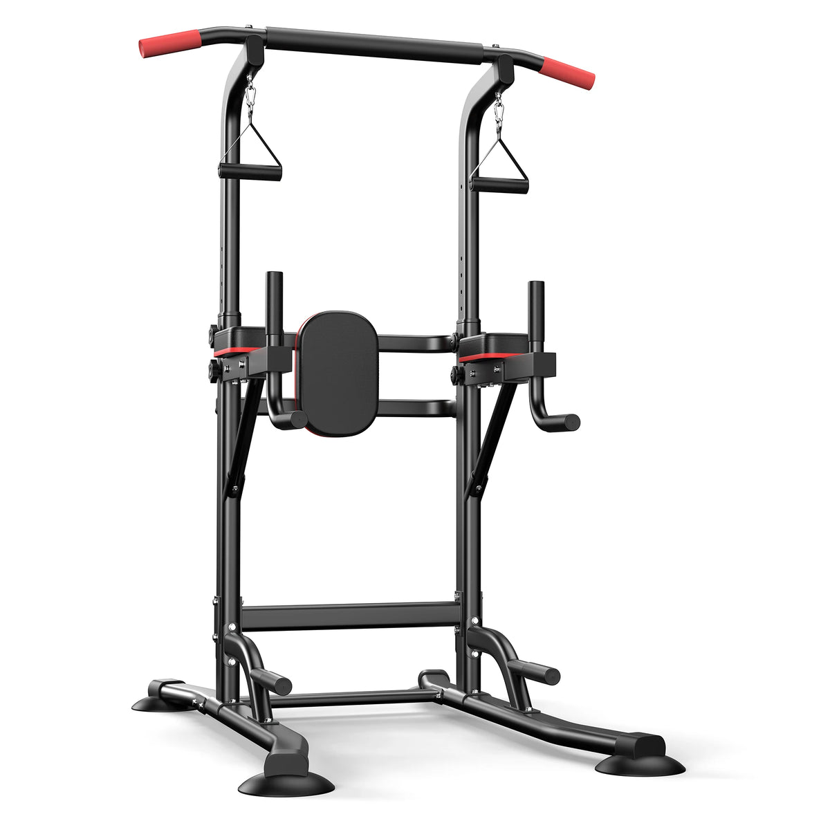 Power Tower Pull-Up Bar with Resistance Bands, 350LBS Capacity Dip Station