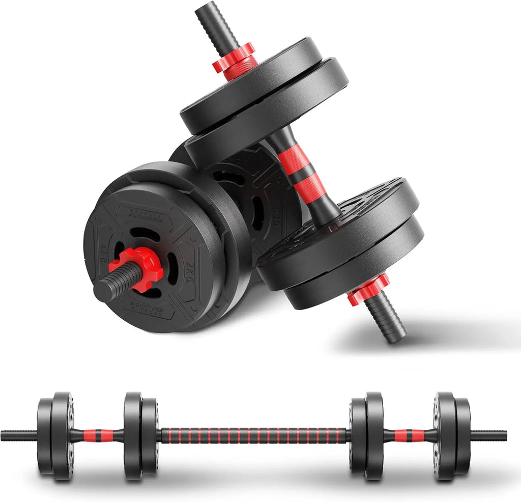22 lb Adjustable Dumbbell & Barbell Set – Home Strength Training