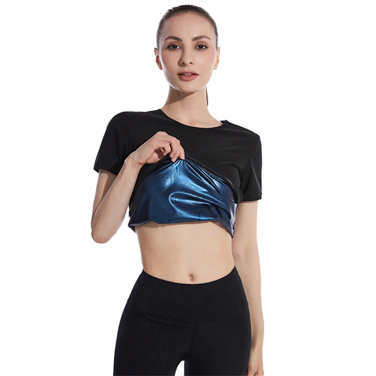Women's Sauna Sweat Workout Top - Polyester Shapewear for Fitness