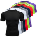 Men's Quick-Dry Compression Gym T-Shirt - Moisture-Wicking Sports Jersey