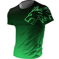Men's 3D Wolf Graphic Quick-Dry T-Shirt - Fitness Sportswear